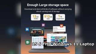 15.6 FHD Windows 11 Laptop Intel Celeron N5095