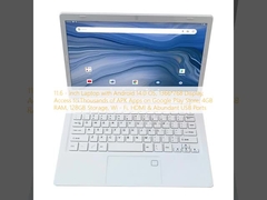 11.6 - inch Laptop with Android 14.0 OS, 1366*768 Display, Access to Thousands of APK Apps on Google Play Store, 4GB RAM, 128GB Storage, Wi - Fi, HDMI & Abundant USB Ports