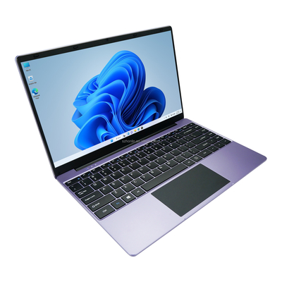 14.1 pouce ordinateur portable violet J4125 CPU 8 Go de RAM 256 Go de stockage Windows 10 pour les entreprises Mini port HDMI et connectivité facile