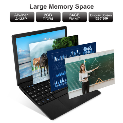 Allwinner A133 Quad Core 10,1 pouces ordinateur portable Android 2 Go de RAM 64 Go de stockage Pour les étudiants
