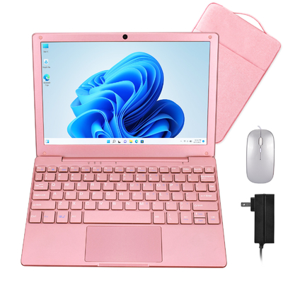 10.1 Inch Laptop with Intel Celeron N4020 CPU 8GB RAM 128GB SSD Dual Screen Built-In Camera Windows 11 Pro 0.93KG US/EU Plug
