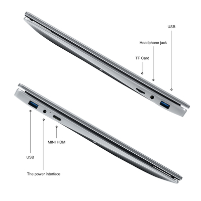 15.6 pouces Slim Business Notebook Laptops avec processeur quad-core et Intel N95 RAM 16GB Matériau de corps en plastique