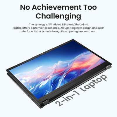 15.6 inch 2 in 1 Laptop, AMD R3-3200U, 16GB RAM, 512GB SSD, FHD Touchscreen, Backlit Keyboard, Fingerprint Unlock, 360 Rotating