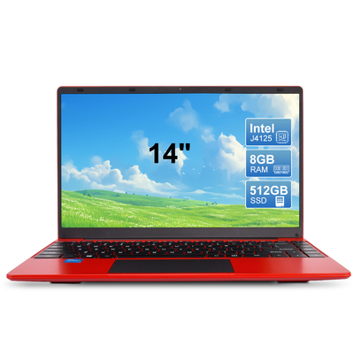 Portable 14&quot; Windows 11 Laptop Computer Intel Celeron J4125 Quad Core Processor 2.7GHz