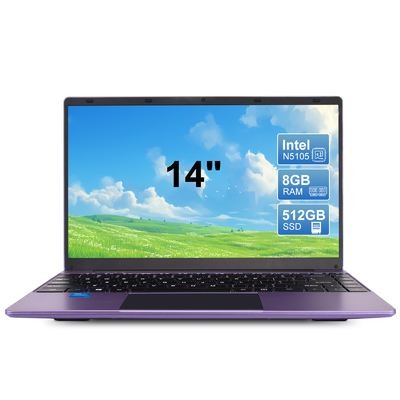 14&quot;  Windows 11 Laptop Computer Intel N5105 8GB RAM 512 SSD For Students