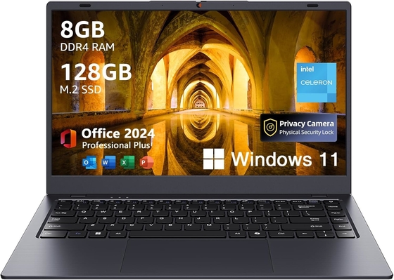 Coolby 14.1&quot; Windows 11 Laptop   Intel N5095 8 Go de RAM 128 Go SSD Full HD Affichage à double bande Wifi Bluetooth