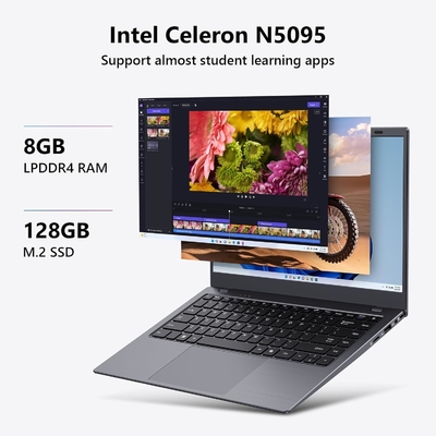 Coolby 14.1&quot; Windows 11 Laptop   Intel N5095 8 Go de RAM 128 Go SSD Full HD Affichage à double bande Wifi Bluetooth