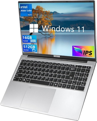 Windows 11Pro 16 pouces ordinateur portable Génération N95 Processeur d'empreintes digitales Déverrouiller FHD
