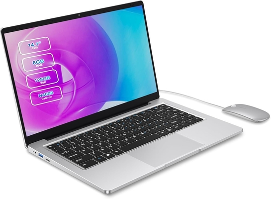 Cerelon N4000 14 pouces portable à double noyau IPS Affichage sans ventilateur BT5.0 USB3.0 Mini HDMI