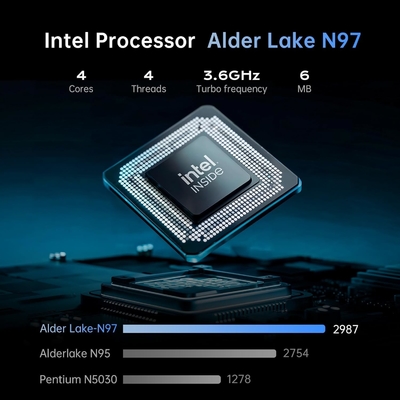 15.6 &quot; Windows 11 Ordinateur portable Quad Core Alder Lake N97 3.6GHz Pour les affaires de bureau