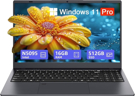 FHD IPS Display 15.6 Inch Windows Laptop Intel N5095 Quad Core Backlit And Fingerprint