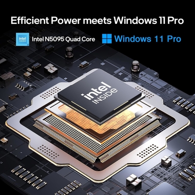 FHD IPS Display 15.6 Inch Windows Laptop Intel N5095 Quad Core Backlit And Fingerprint