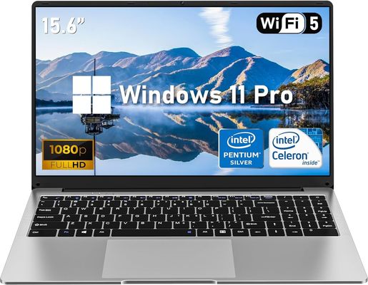 15.6 inch FHD Display Laptop Computer with Intel Celeron N4000 Processor and 8GB RAM 256GB SSD Windows 11 Pro Notebook