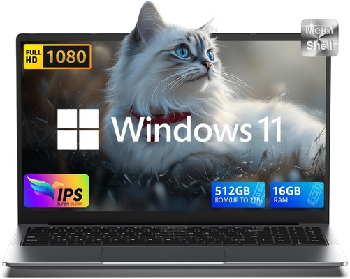 Intel N150 quad-core ordinateur portable Windows 15.6 pouces avec écran IPS FHD