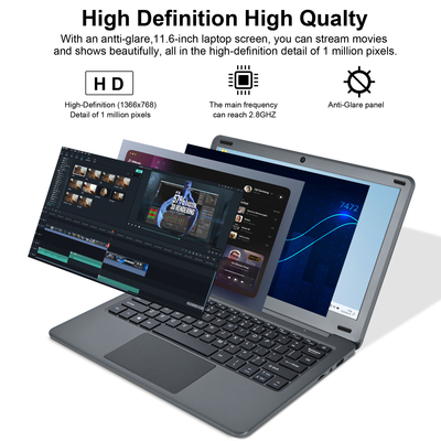 Intel Celeron N4020 11,6 pouces ordinateur portable Windows 4 Go de RAM 128 Go EMMC + Fente SSD évolutive