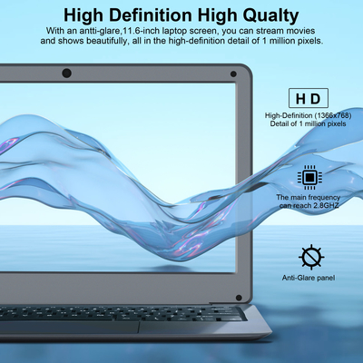 Intel Celeron N4020 11,6 pouces ordinateur portable Windows 4 Go de RAM 128 Go EMMC + Fente SSD évolutive