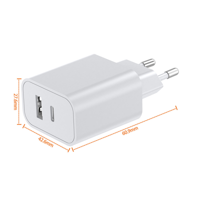 20W accessoires électroniques PD double port chargeur rapide avec prise UE Pour les téléphones et tablettes