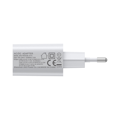 20W accessoires électroniques PD double port chargeur rapide avec prise UE Pour les téléphones et tablettes
