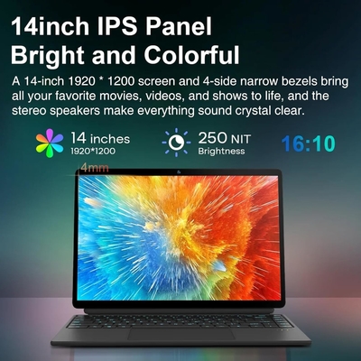 Tablette Windows de 14 pouces PC 11 Pro avec clavier Processeur N100 Quad Core Tablette Windows