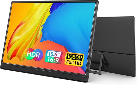 15.6 Inch IPS Full View USB C Portable Computer Screen Ultra Slim With Kickstand 60Hz