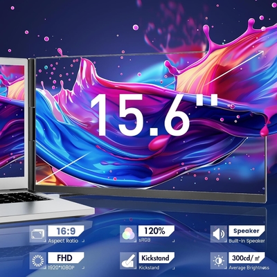 FHD 1080P IPS 15,6 pouces Extender d'écran d'ordinateur portable 120%SRGB HDMI USB A Pour Windows Mac Android