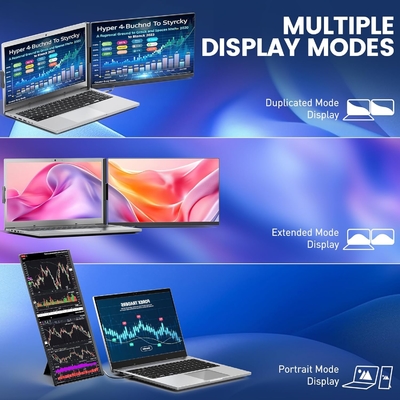 FHD 1080P IPS 15,6 pouces Extender d'écran d'ordinateur portable 120%SRGB HDMI USB A Pour Windows Mac Android