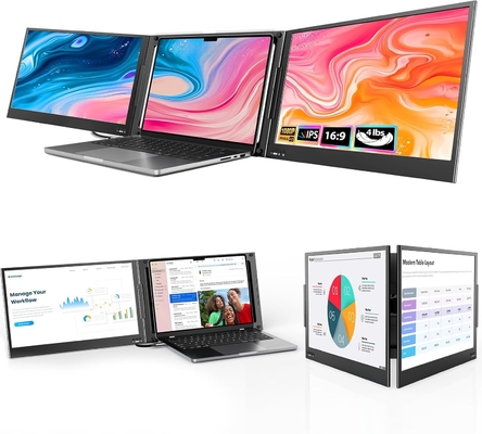 15Écran d'affichage portable ultra mince FHD IPS USB C Plug and Play Moniteur externe portable