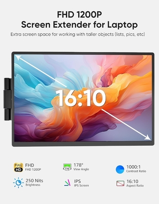 Écran portable IPS de 14 pouces FHD 1200P Android et Jeux compatibles