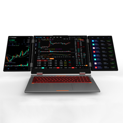 Ordinateur portable de 16 pouces avec triple écran tactile, double canal DDR5, clavier rétroéclairage, verrouillage d'empreintes digitales et processeur Intel Core i7-1260P