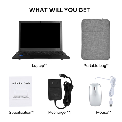Mini 10.1inch Education Laptop Computer, Windows11 Netbook, Intel Celeron N4000 CPU 8GB RAM 250GB SSD HD IPS Screen, Laptop Computer for Learning, Office Work