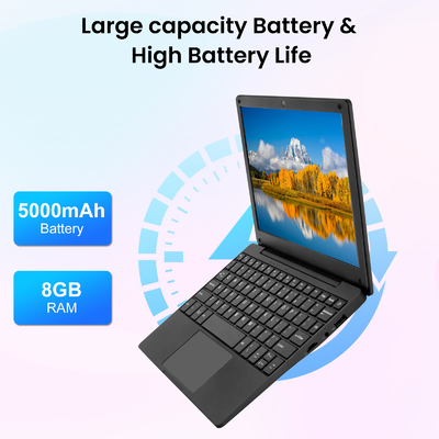 Mini 10.1inch Education Laptop Computer, Windows11 Netbook, Intel Celeron N4000 CPU 8GB RAM 250GB SSD HD IPS Screen, Laptop Computer for Learning, Office Work