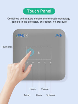 Portable DLP 3D Smart Projector with 1080P Resolution, Android 9.0 OS, and Built-in Battery for Anytime Anywhere Viewing